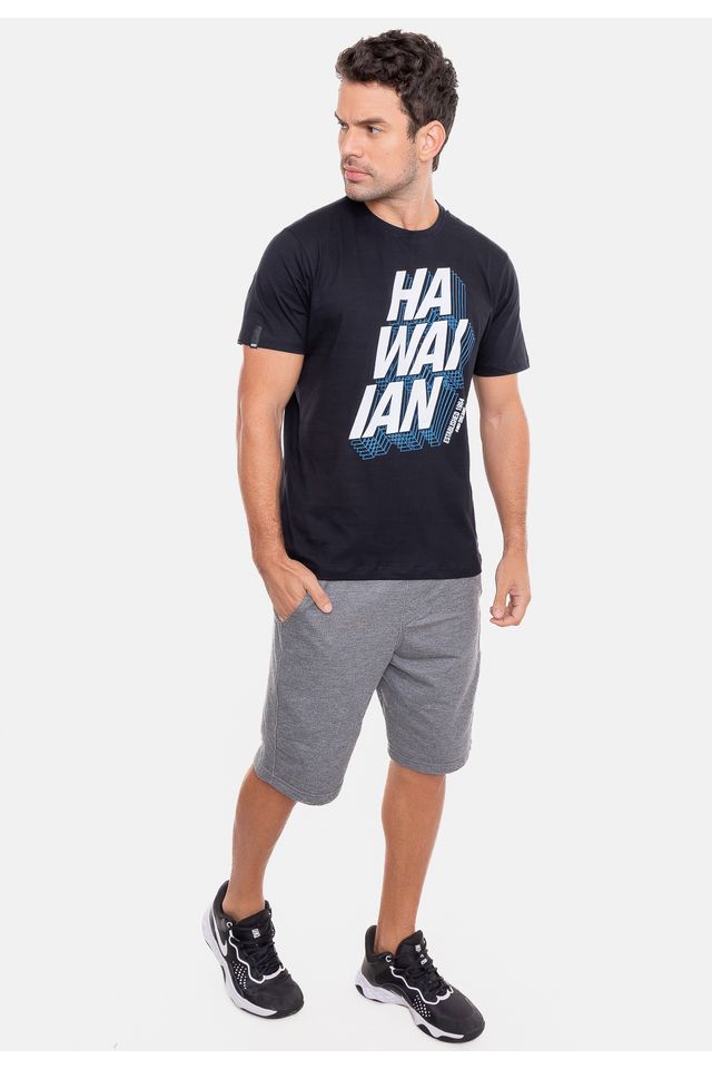 Camiseta-HD-Hawaiian-Preta