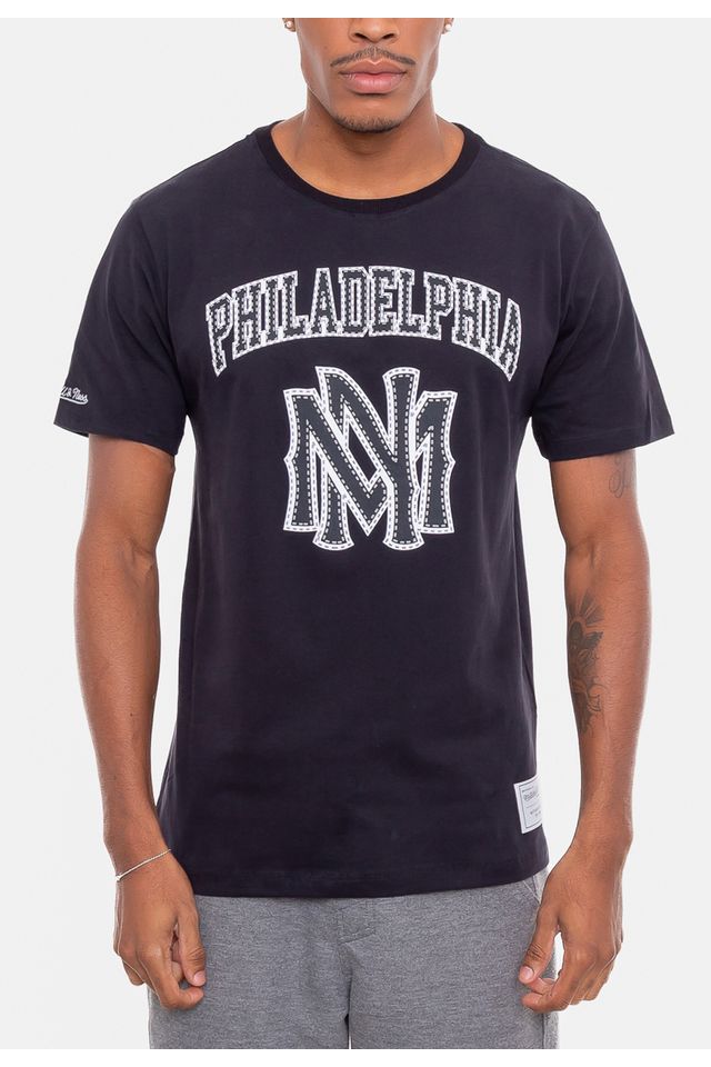 Camiseta-Mitchell---Ness-Philadelphia-Preta