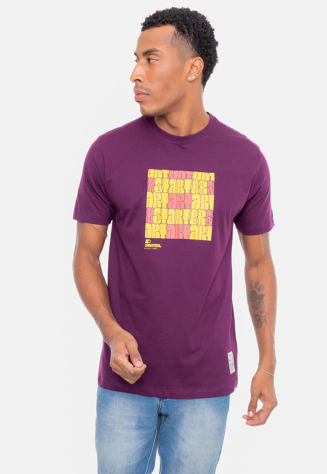 Camiseta Starter ART Vinho - ecko
