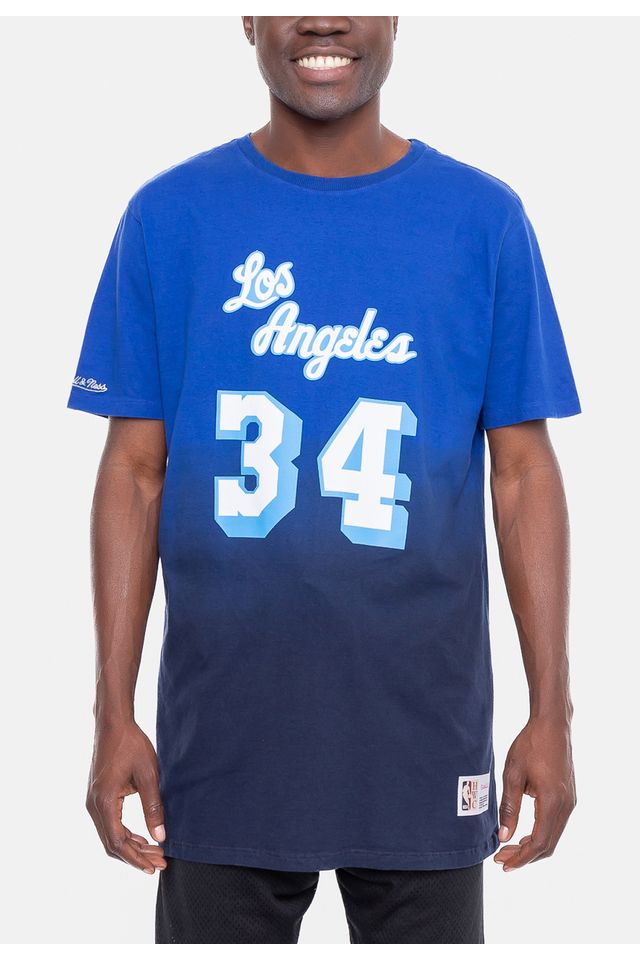 Camiseta-Mitchell---Ness-Tie-Dye-Los-Angeles-Lakers-Shaquille-O-Neal-Azul