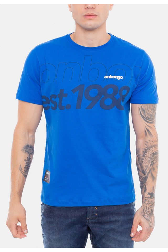 Camiseta-Onbongo-Estampada-Azul-Royal