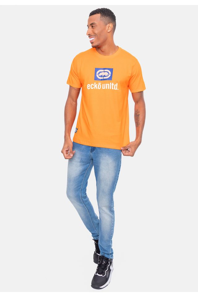 Camiseta-Ecko-Estampada-Laranja