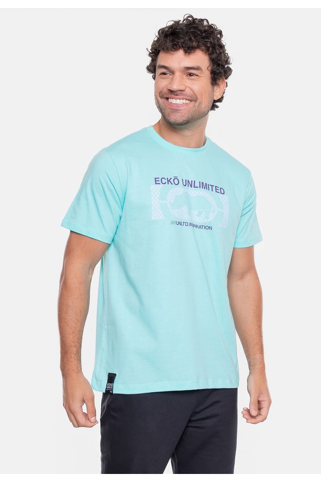 Camiseta-Ecko-Estampada-Verde