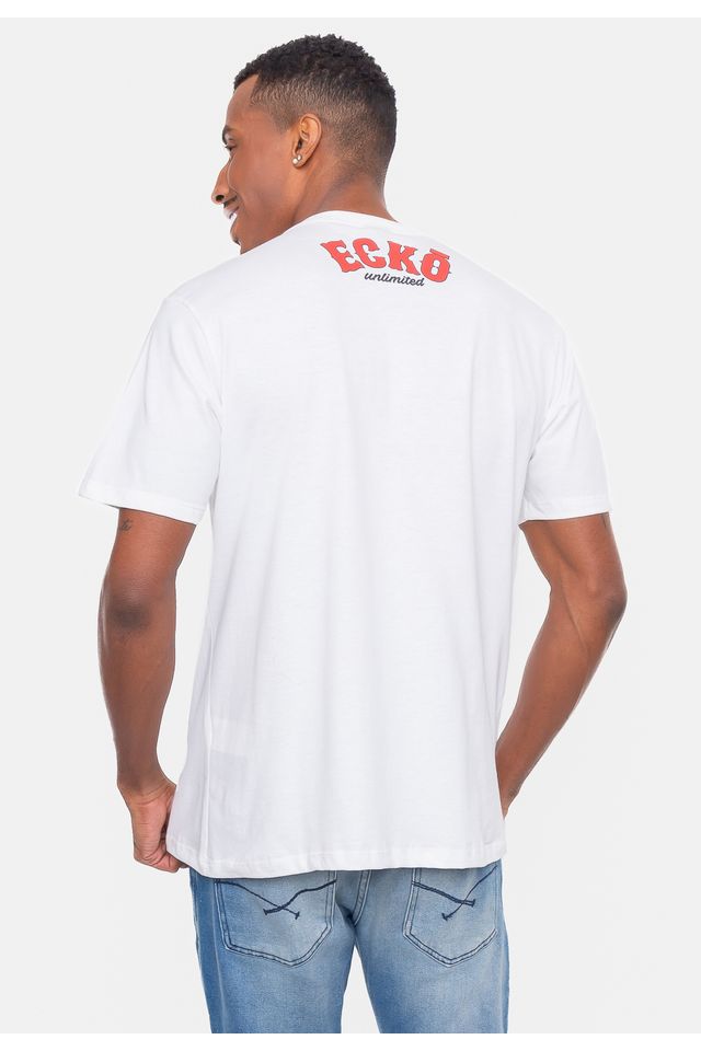 Camiseta-Ecko-Estampada-Branca