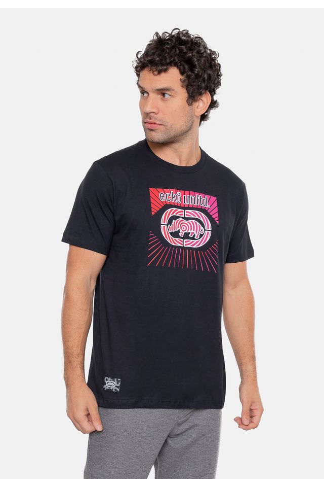 Camiseta-Ecko-Estampada-Preta