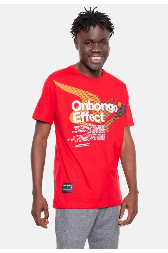 Camiseta-Onbongo-Estampada-Vermelha-Dalila
