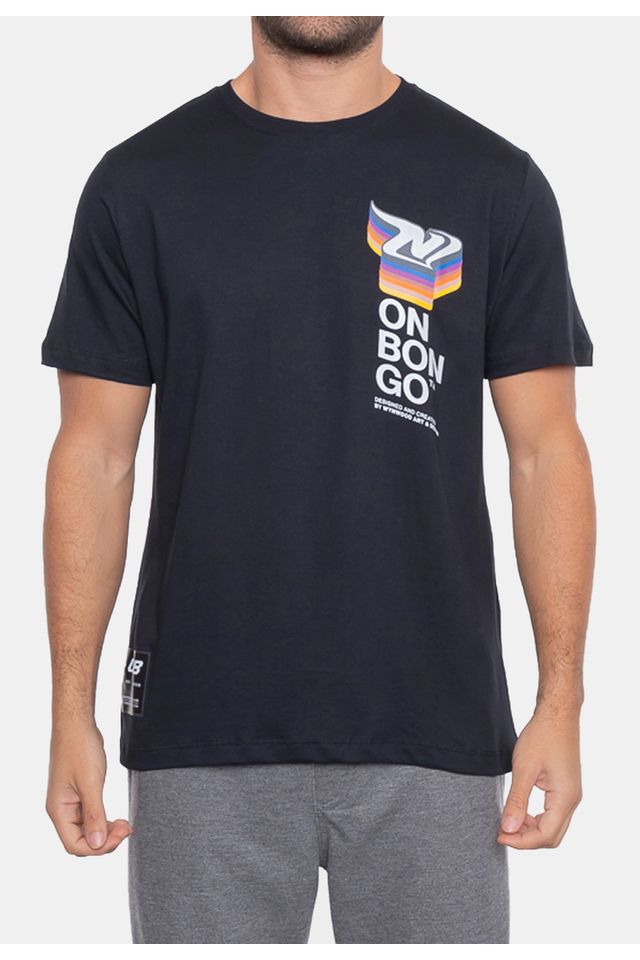 Camiseta-Onbongo-Estampada-Preta