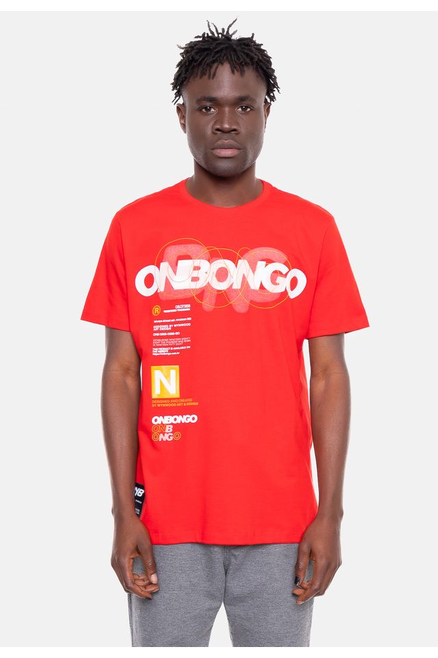 Camiseta-Onbongo-Estampada-Vermelha-Red