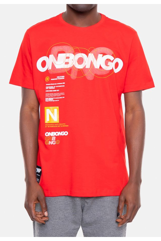 Camiseta-Onbongo-Estampada-Vermelha-Red