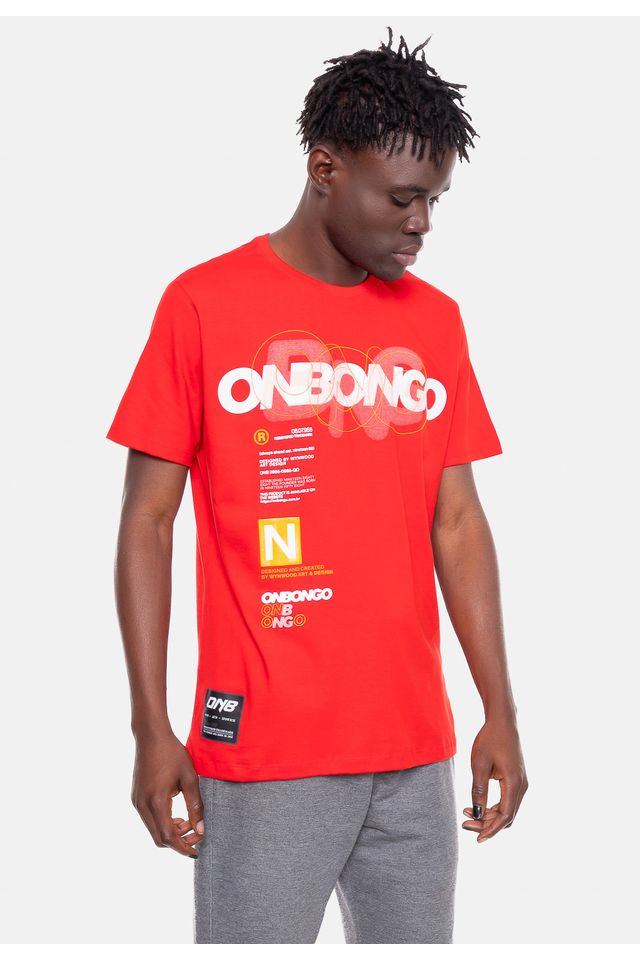 Camiseta-Onbongo-Estampada-Vermelha-Red