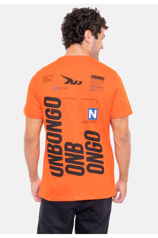 Camiseta-Onbongo-Estampada-Tangerina