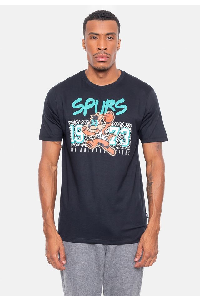 Camiseta-NBA-Mascot-Play-San-Antonio-Spurs-Preta