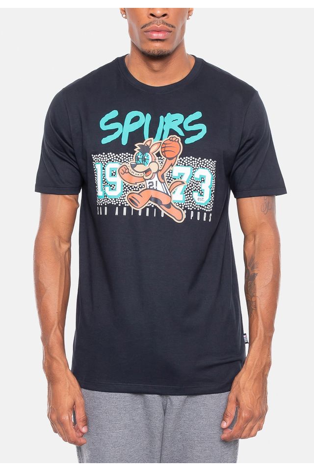 Camiseta-NBA-Mascot-Play-San-Antonio-Spurs-Preta