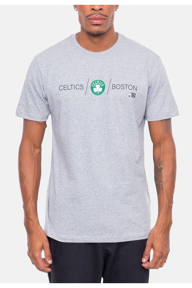 Camiseta-NBA-Basic-Logo-Boscon-Celtics-Cinza-Mescla