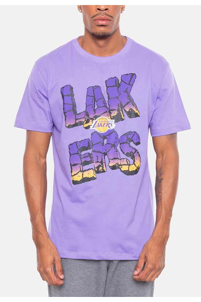Camiseta-NBA-Rock-Team-Los-Angeles-Lakers-Lilas