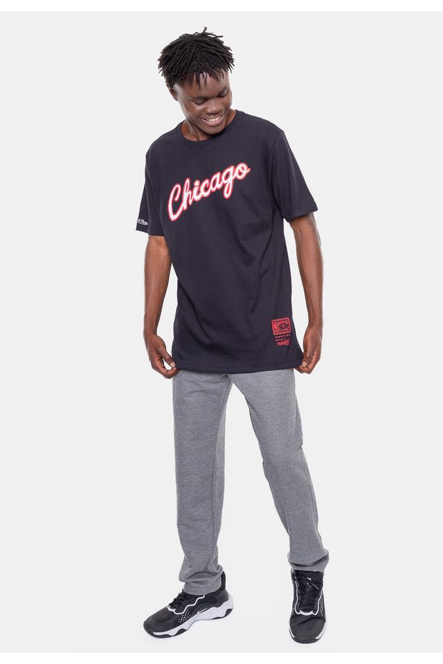 Camiseta-Mitchell---Ness-Chicago-Bulls-Teamword-Preta