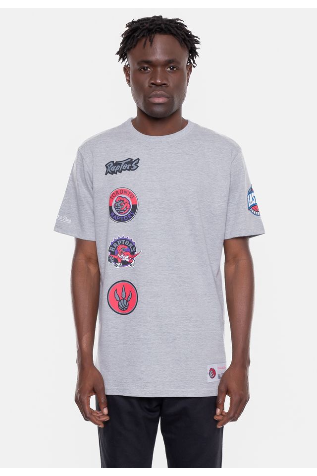 Camiseta-Mitchell---Ness-Toronto-Raptors-City-Cinza-Mescla