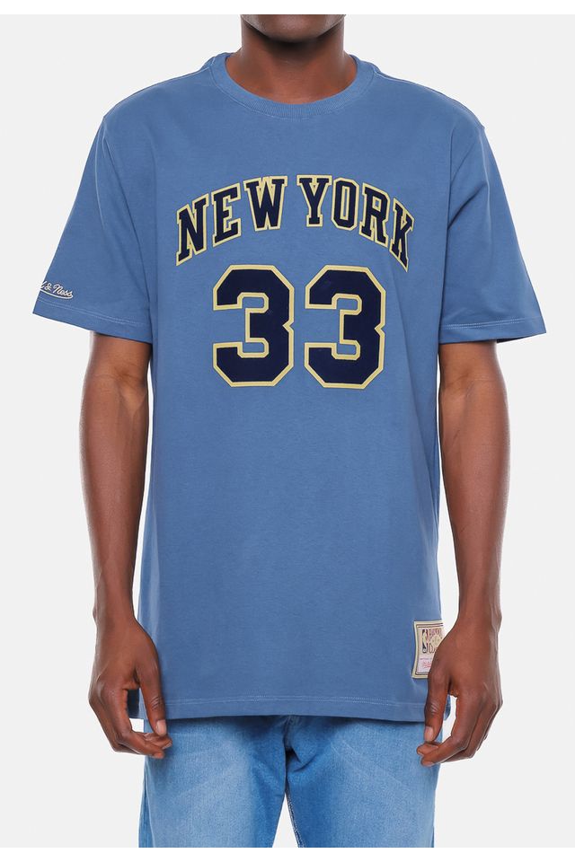 Camiseta-Mitchell---Ness-New-York-Knicks-Flock-Azul-Hera