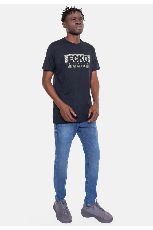 Camiseta-Ecko-Estampada-Preta