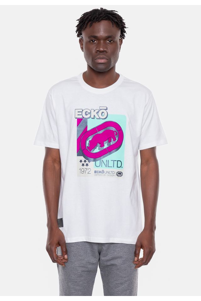 Camiseta-Ecko-Estampada-Branca-Off