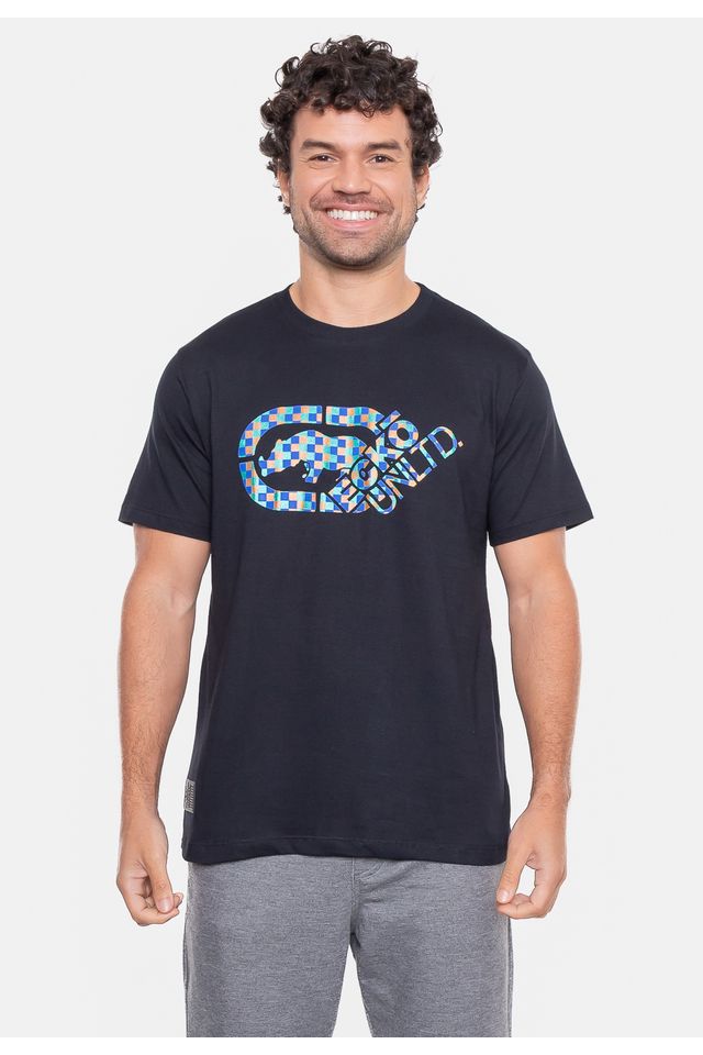 Camiseta-Ecko-Estampada-Preta