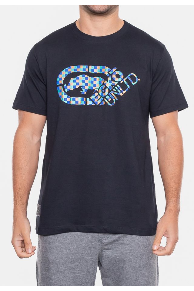 Camiseta-Ecko-Estampada-Preta