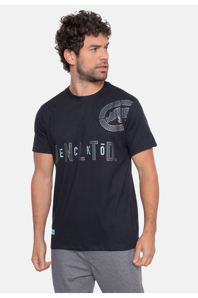 Camiseta-Ecko-Estampada-Preta