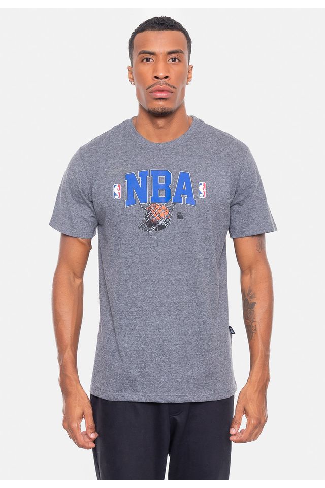 Camiseta-NBA-Hoop-Grafite-Mescla