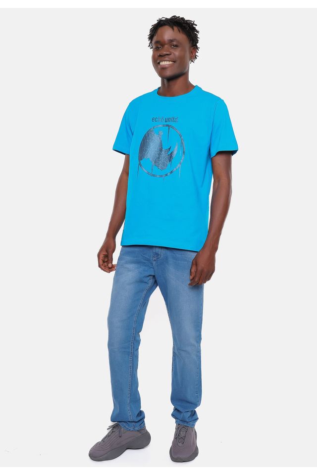 Camiseta-Ecko-Estampada-Azul