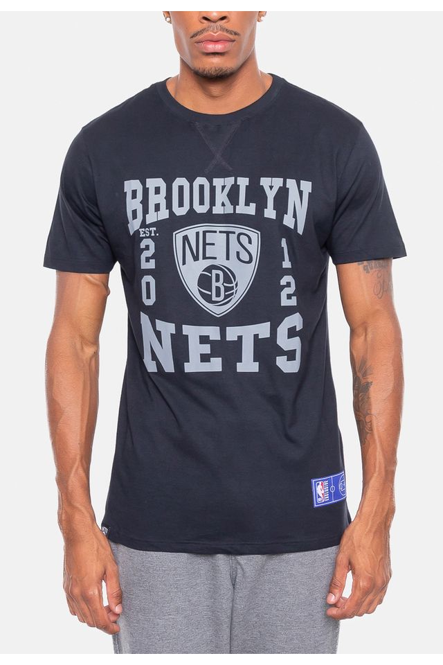 Camiseta-NBA-College-Brooklyn-Nets-Preta