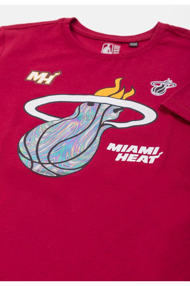 Camiseta-NBA-Rainbow-Miami-Heat-Vinho