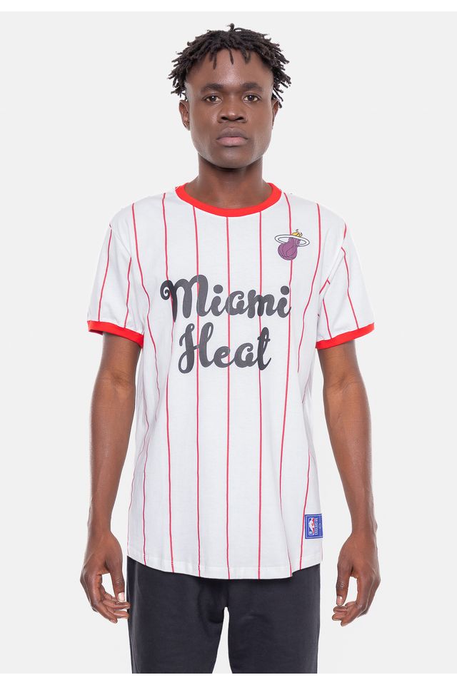 Camiseta-NBA-Baseball-Miami-Heat-Branca-Off