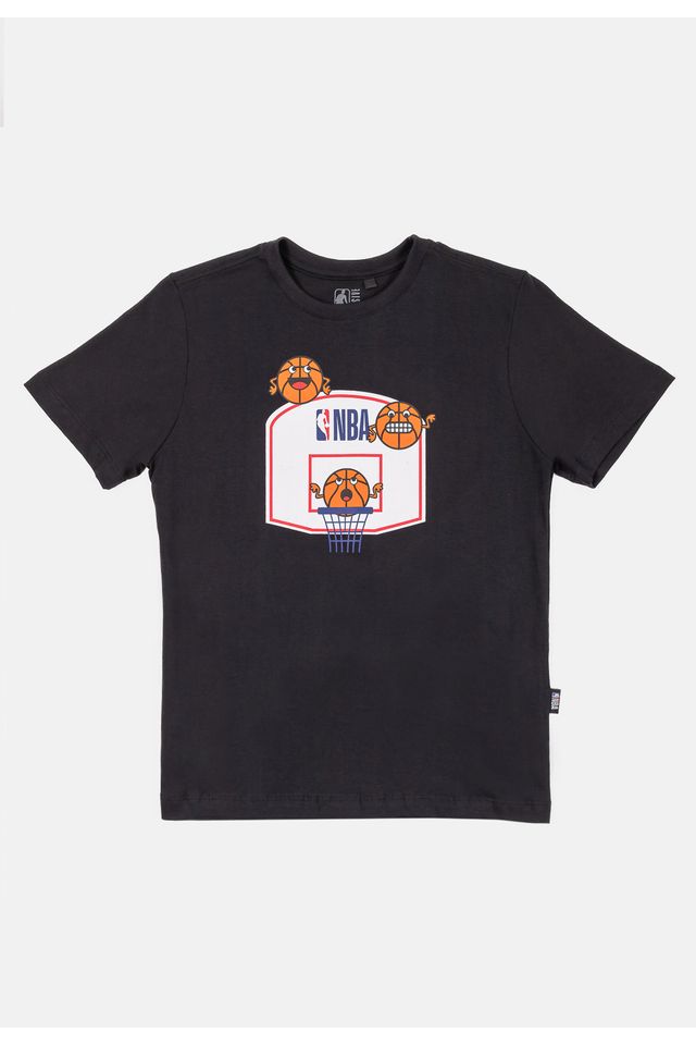 Camiseta-NBA-Juvenil-Ball-Alive-Preta
