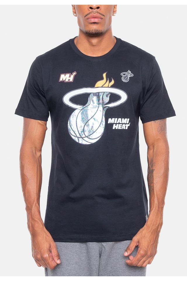 Camiseta-NBA-Rainbow-Miami-Heat-Preta