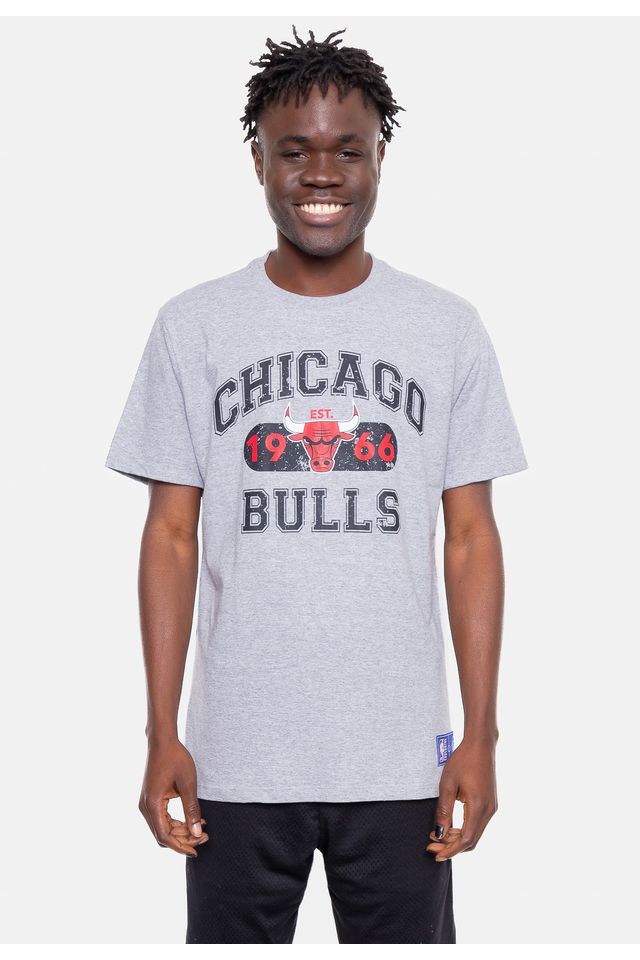 Camiseta-NBA-Club-Chicago-Bulls-Cinza-Mescla