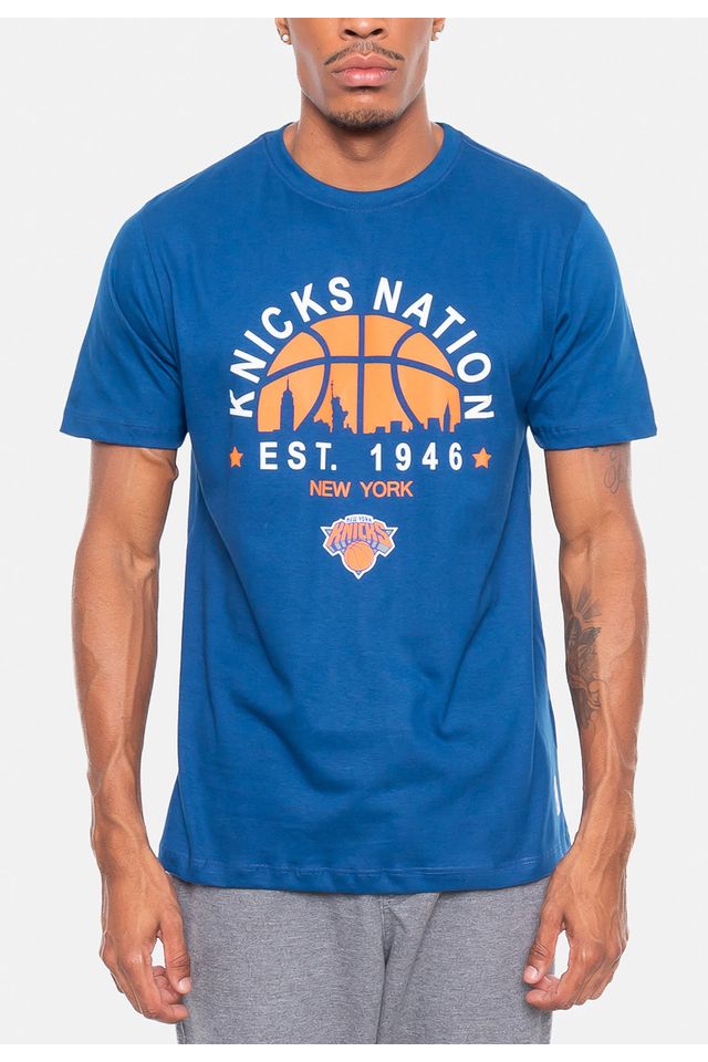 Camiseta-NBA-City-Nation-New-York-Knicks-Azul-Indigo