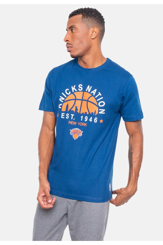 Camiseta-NBA-City-Nation-New-York-Knicks-Azul-Indigo