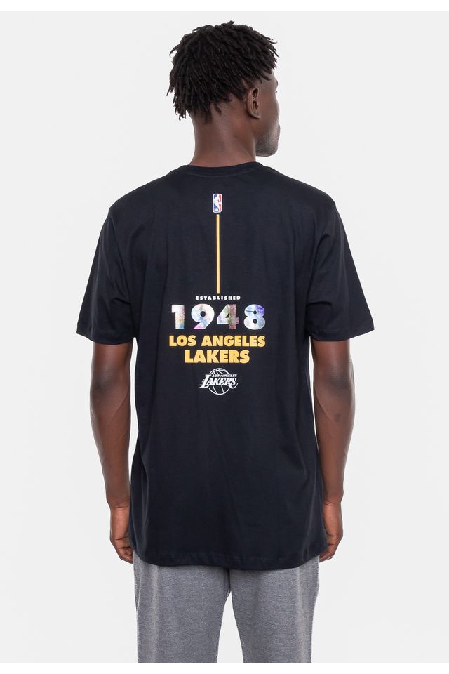 Camiseta-NBA-Oil-Color-Los-Angeles-Lakers-Preta