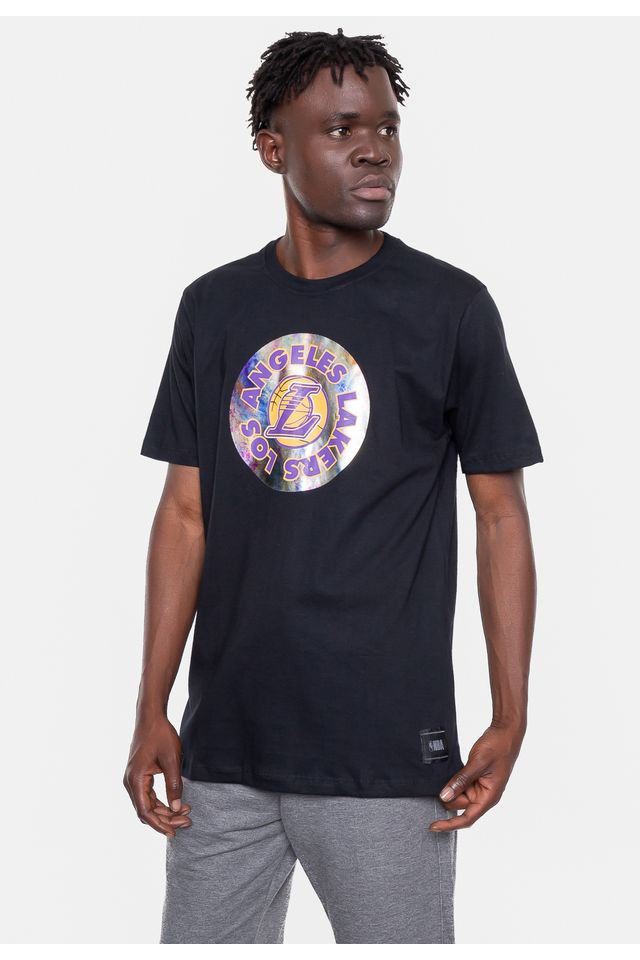 Camiseta-NBA-Oil-Color-Los-Angeles-Lakers-Preta