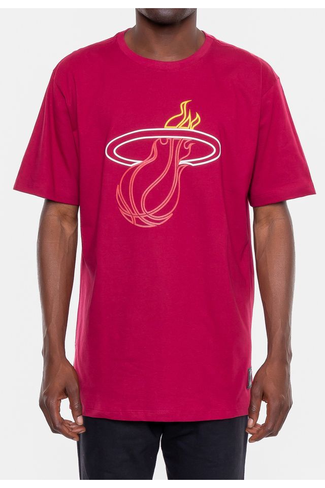 Camiseta-NBA-Logo-Sign-Miami-Heat-Vinho