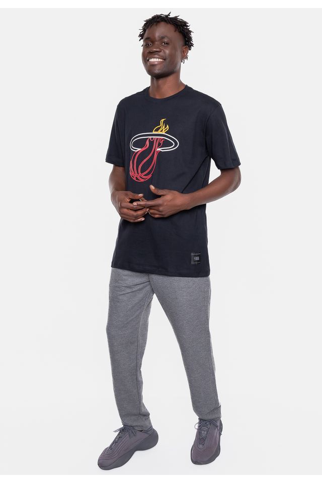 Camiseta-NBA-Logo-Sign-Miami-Heat-Preta