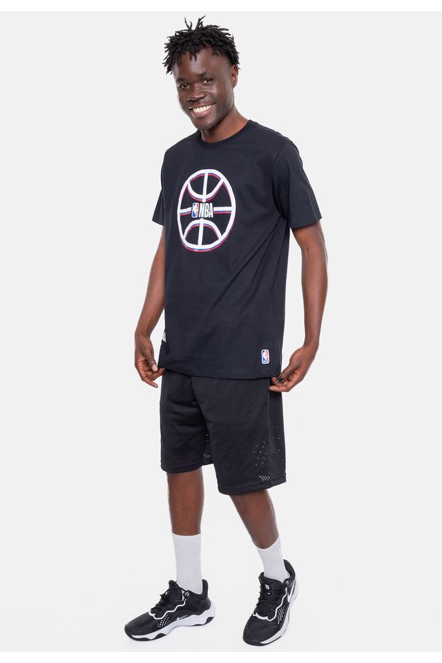 Camiseta-NBA-Outline-Preta