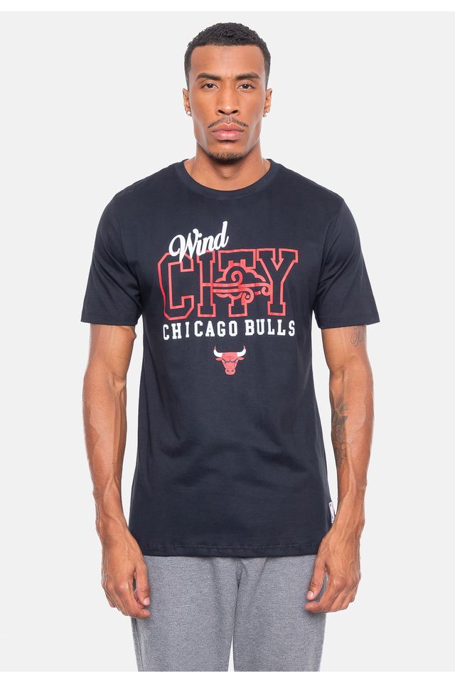 Camiseta-NBA-Postcard-Chicago-Bulls-Preta