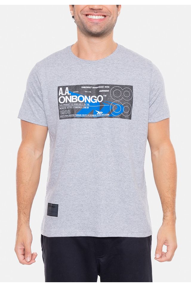 Camiseta-Onbongo-South-Cinza-Mescla