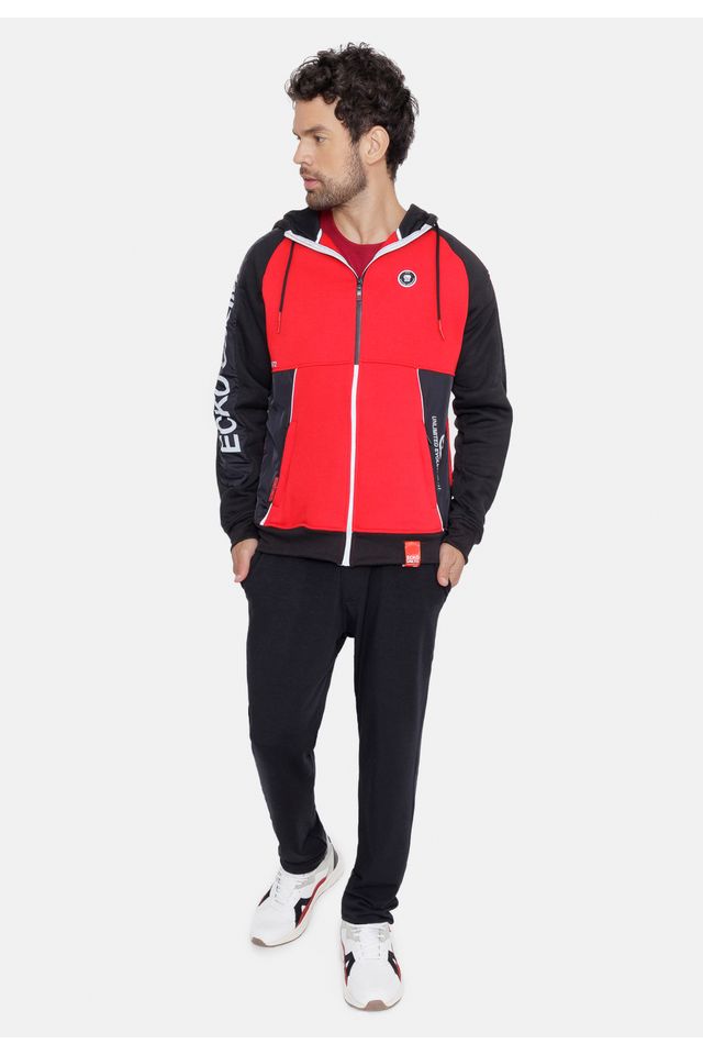 Moletom-Ecko-Aberto-Com-Capuz-Vermelho