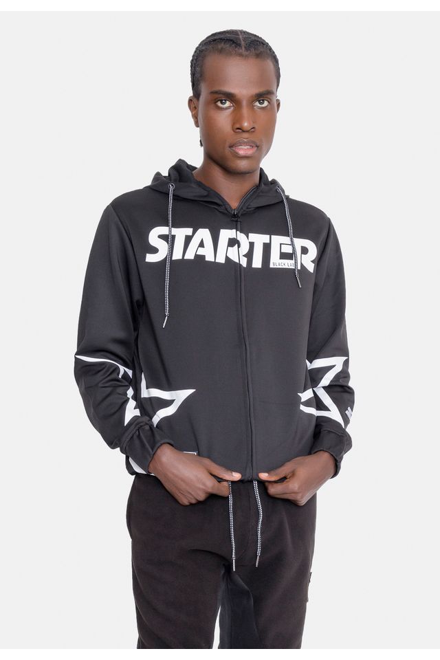 Moletom-Starter-Aberto-Com-Capuz-Preto Moletom-Starter-Aberto-Com-Capuz-Preto