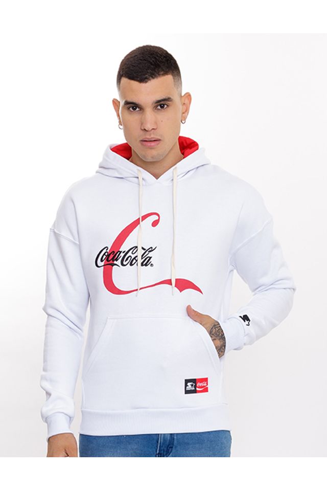 Moletom-Starter-Collab-Coca-Cola-Moment-Branco Moletom-Starter-Collab-Coca-Cola-Moment-Branco