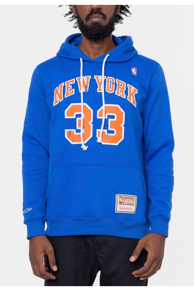 Moletom-Mitchell---Ness-Fechado-Patrick-Ewing-New-York-Knicks-Azul