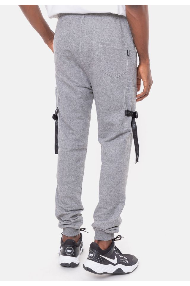 Calca-Starter-Moletom-Tape-Cinza-Mescla Calca-Starter-Moletom-Tape-Cinza-Mescla