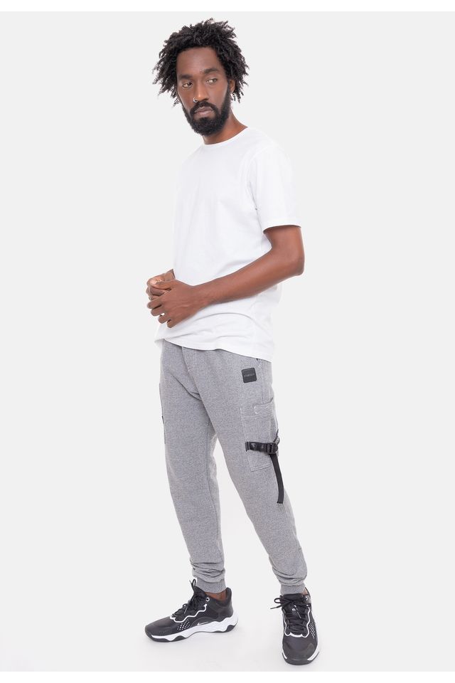 Calca-Starter-Moletom-Tape-Cinza-Mescla Calca-Starter-Moletom-Tape-Cinza-Mescla